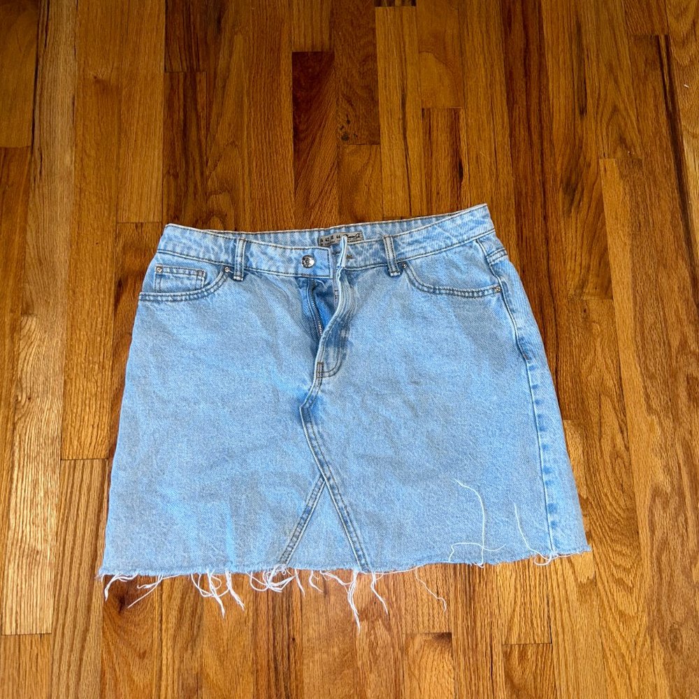Light-Wash Jean Skirt